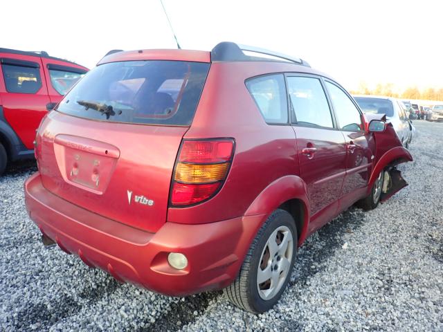 5Y2SL63805Z404634 - 2005 PONTIAC VIBE RED photo 4