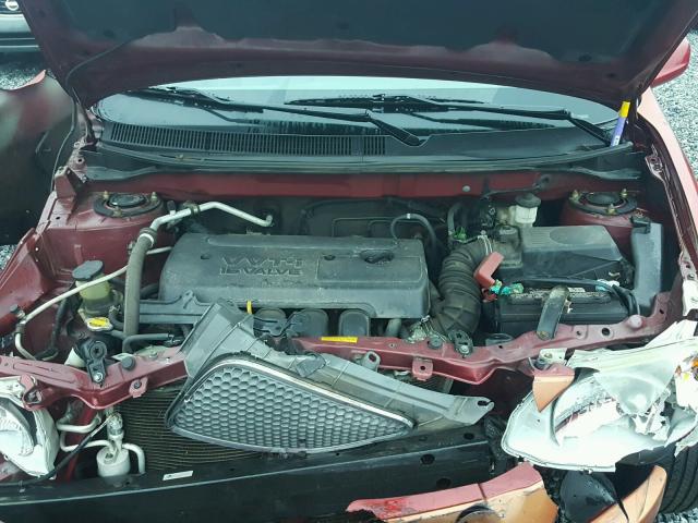 5Y2SL63805Z404634 - 2005 PONTIAC VIBE RED photo 7