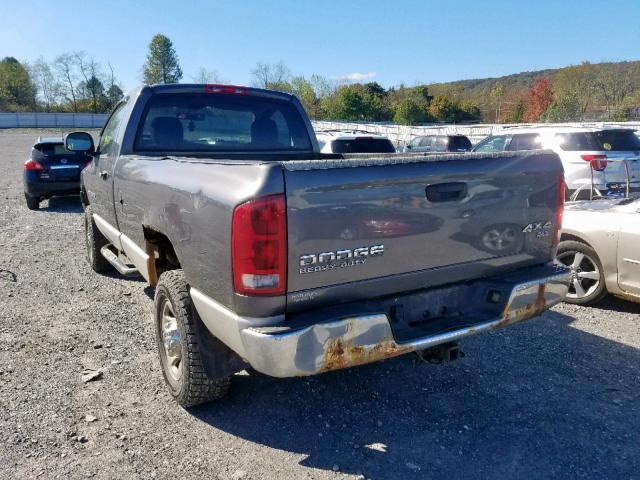 3D7KU26D03G764505 - 2003 DODGE RAM 2500 S Մոխրագույն լուսանկար 3