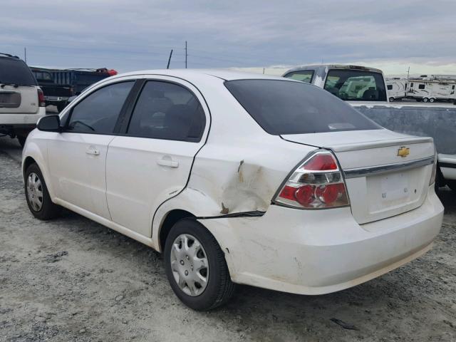 KL1TD5DE3AB112583 - 2010 CHEVROLET AVEO LS WHITE photo 3