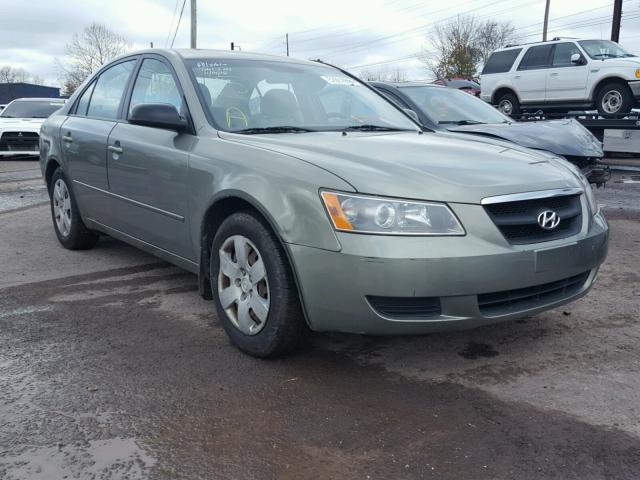 5NPET46C68H356232 - 2008 HYUNDAI SONATA GREEN photo 1