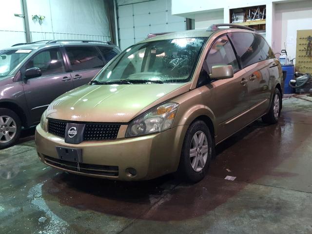 5N1BV28U24N331387 - 2004 NISSAN QUEST S GOLD photo 2