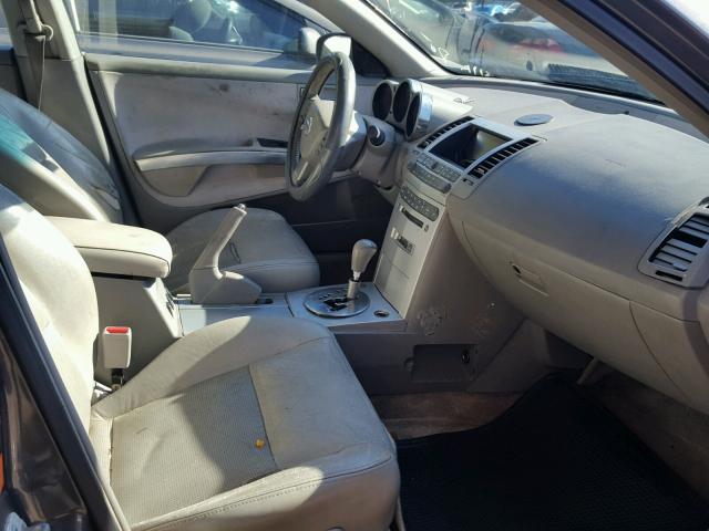 1N4BA41E95C843827 - 2005 NISSAN MAXIMA SE GRAY photo 5