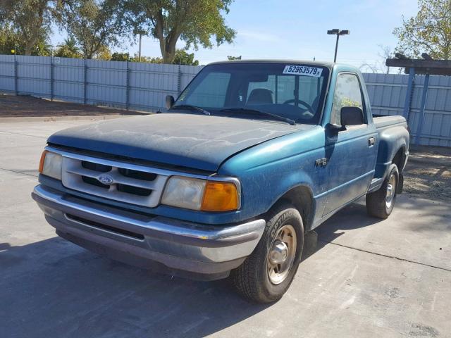 1FTCR10A2VPA99923 - 1997 FORD RANGER TURQUOISE photo 2
