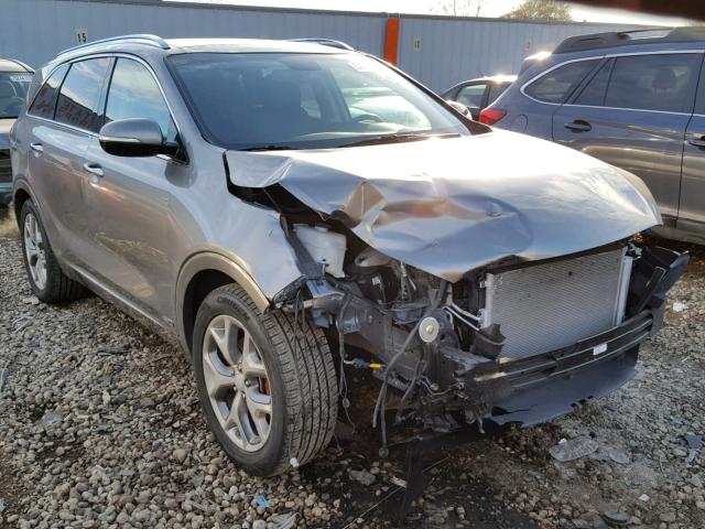 5XYPKDA56HG318978 - 2017 KIA SORENTO SX GRAY photo 1