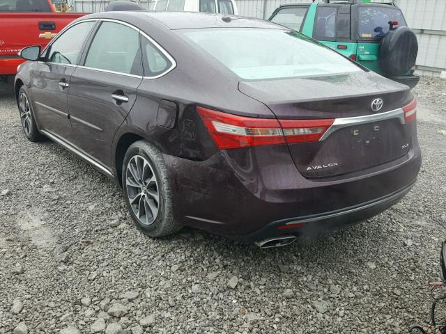 4T1BK1EB2GU237378 - 2016 TOYOTA AVALON XLE PURPLE photo 3