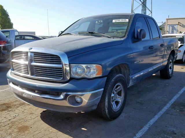 1D7HA18N55S174170 - 2005 DODGE RAM 1500 S BLUE photo 2