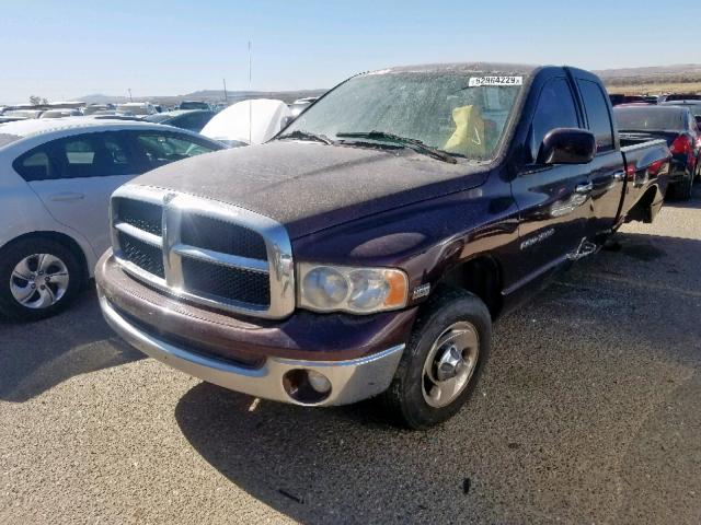 1D7HA18D85J583633 - 2005 DODGE RAM 1500 S MAROON photo 2