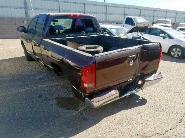 1D7HA18D85J583633 - 2005 DODGE RAM 1500 S MAROON photo 3