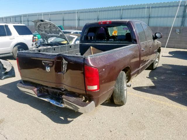 1D7HA18D85J583633 - 2005 DODGE RAM 1500 S MAROON photo 4