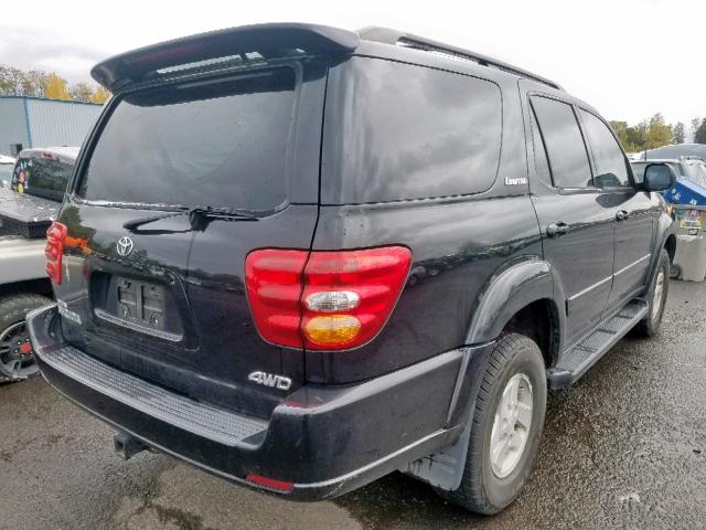 5TDBT48AX1S021781 - 2001 TOYOTA SEQUOIA LI BLACK photo 4