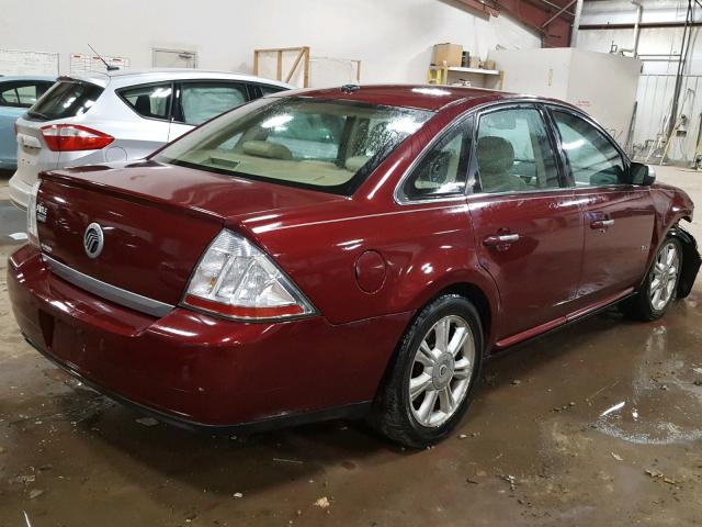 1MEHM42W28G627090 - 2008 MERCURY SABLE PREM MAROON photo 4