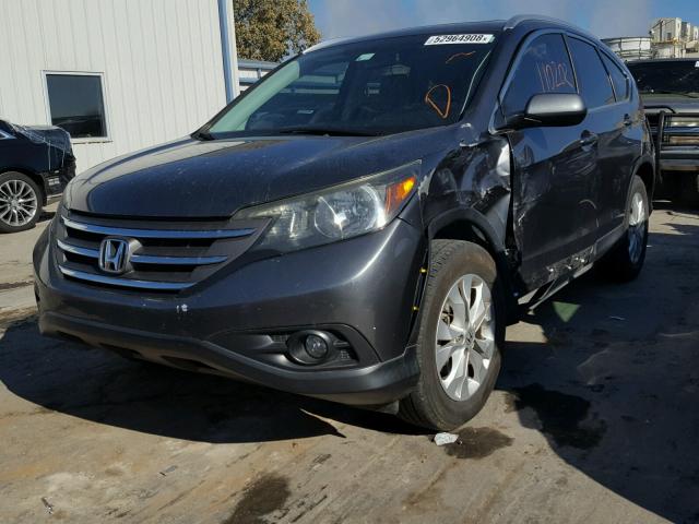 2HKRM4H79DH639703 - 2013 HONDA CR-V EXL GRAY photo 2