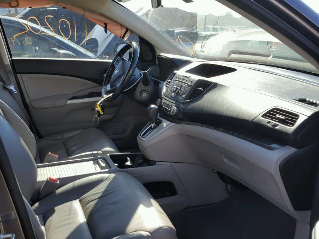 2HKRM4H79DH639703 - 2013 HONDA CR-V EXL GRAY photo 5