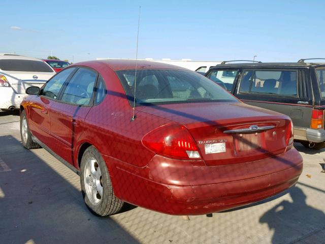 1FAFP55U33G262014 - 2003 FORD TAURUS SES RED photo 3