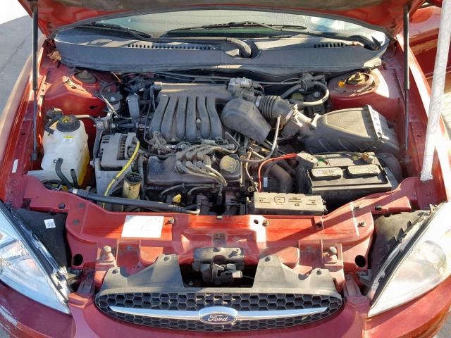 1FAFP55U33G262014 - 2003 FORD TAURUS SES RED photo 7