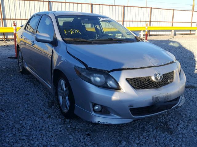 1NXBE40E39Z115934 - 2009 TOYOTA COROLLA XR SILVER photo 1