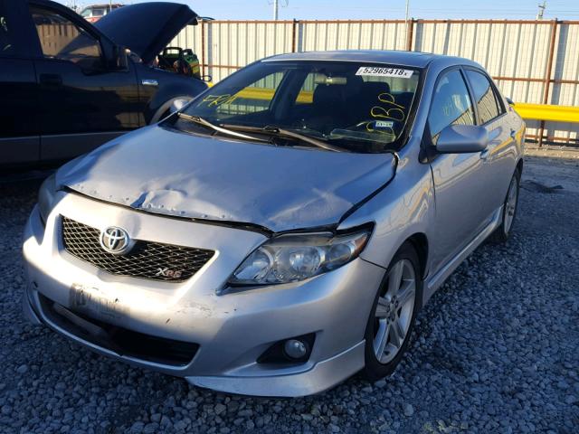 1NXBE40E39Z115934 - 2009 TOYOTA COROLLA XR SILVER photo 2