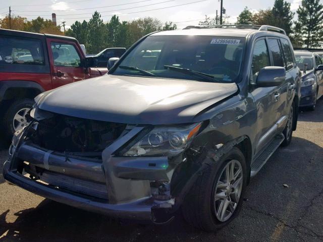 JTJHY7AX1D4088861 - 2013 LEXUS LX 570 GRAY photo 2