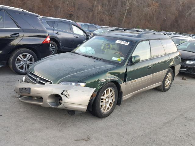 4S3BH806517658698 - 2001 SUBARU LEGACY OUT GREEN photo 2