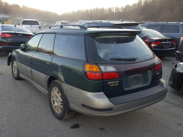 4S3BH806517658698 - 2001 SUBARU LEGACY OUT GREEN photo 3