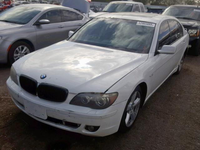 WBAHN83507DT66728 - 2007 BMW 750 WHITE photo 2