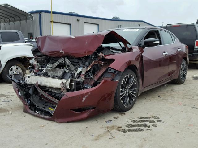 1N4AA6AP4GC395542 - 2016 NISSAN MAXIMA 3.5 BURGUNDY photo 2