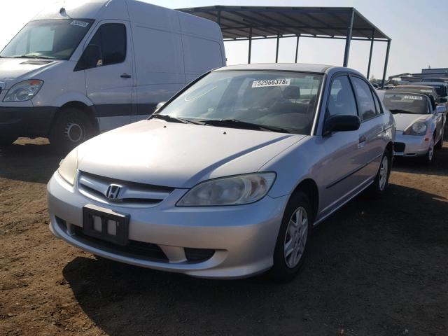 1HGES16395L000500 - 2005 HONDA CIVIC DX V SILVER photo 2