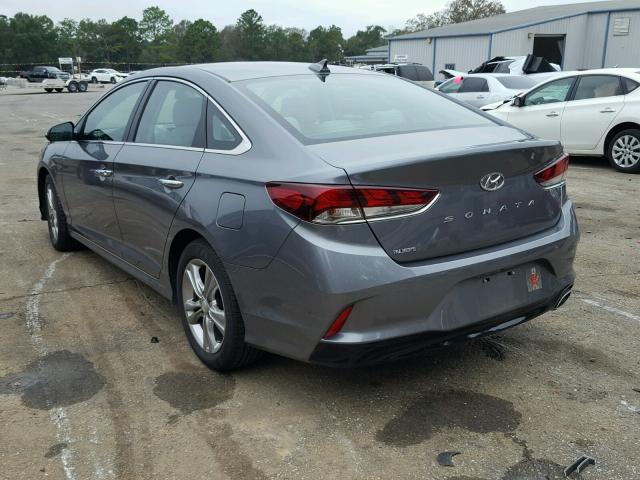 5NPE34AF3JH634804 - 2018 HYUNDAI SONATA SPO GRAY photo 3