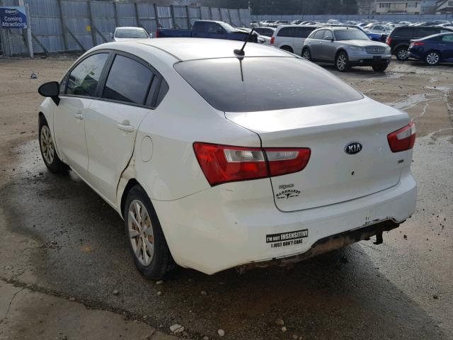 KNADM4A33D6278493 - 2013 KIA RIO LX WHITE photo 3