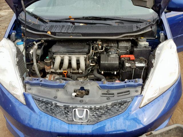 JHMGE88609S051439 - 2009 HONDA FIT SPORT BLUE photo 7