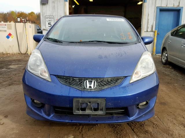 JHMGE88609S051439 - 2009 HONDA FIT SPORT BLUE photo 9