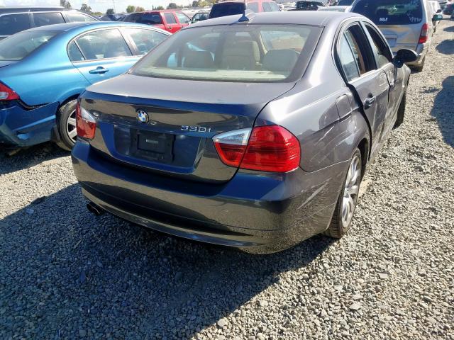 WBAVB33566KS32427 - 2006 BMW 330 I BLUE photo 4