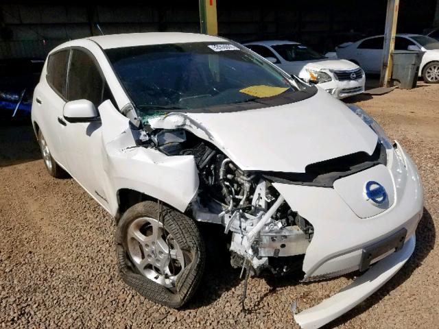 1N4AZ0CP5DC406241 - 2013 NISSAN LEAF S WHITE photo 1