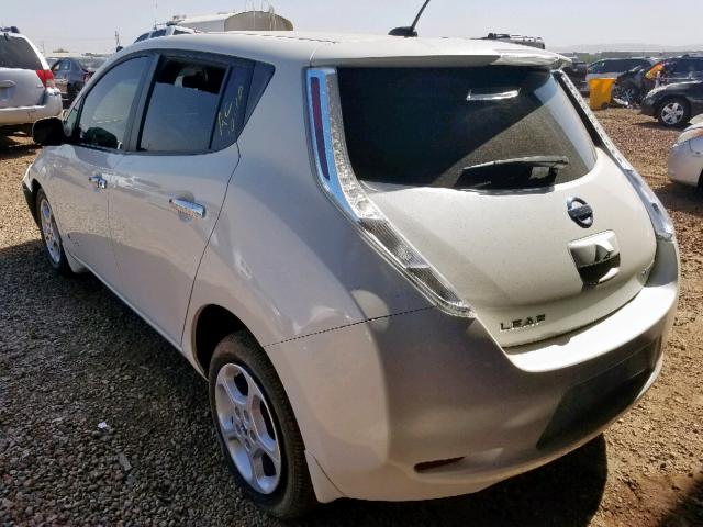 1N4AZ0CP5DC406241 - 2013 NISSAN LEAF S WHITE photo 3