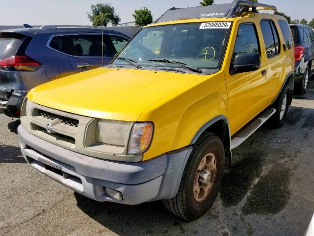 5N1ED28T1YC550947 - 2000 NISSAN XTERRA XE YELLOW photo 2