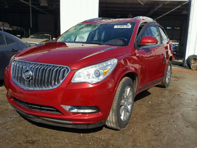 5GAKRBKDXEJ266008 - 2014 BUICK ENCLAVE BURGUNDY photo 2