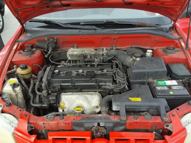 KMHCG45C62U407718 - 2002 HYUNDAI ACCENT GL RED photo 7