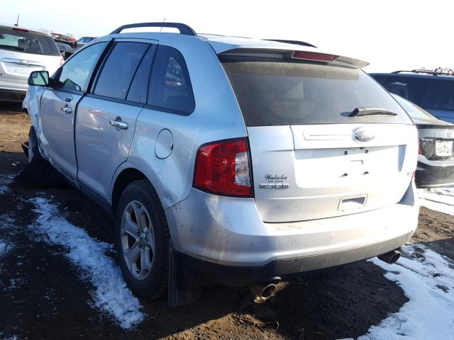 2FMDK3JC4BBB46632 - 2011 FORD EDGE SEL SILVER photo 3