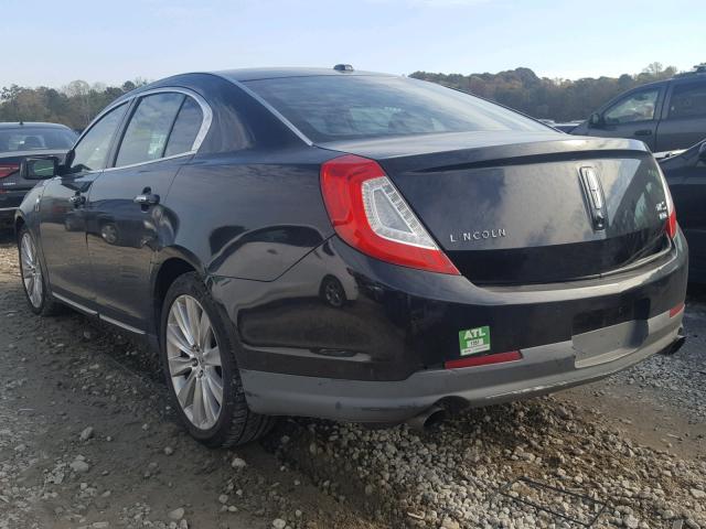 1LNHL9FT3DG605672 - 2013 LINCOLN MKS BLACK photo 3