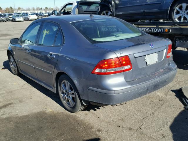 YS3FD49Y971133805 - 2007 SAAB 9-3 2.0T GRAY photo 3