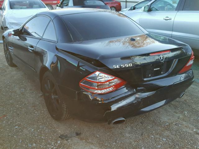 WDBSK71F57F128030 - 2007 MERCEDES-BENZ SL 550 BLACK photo 3