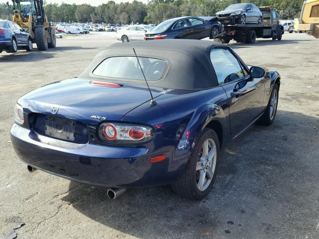 JM1NC25F770132527 - 2007 MAZDA MX-5 MIATA BLUE photo 4