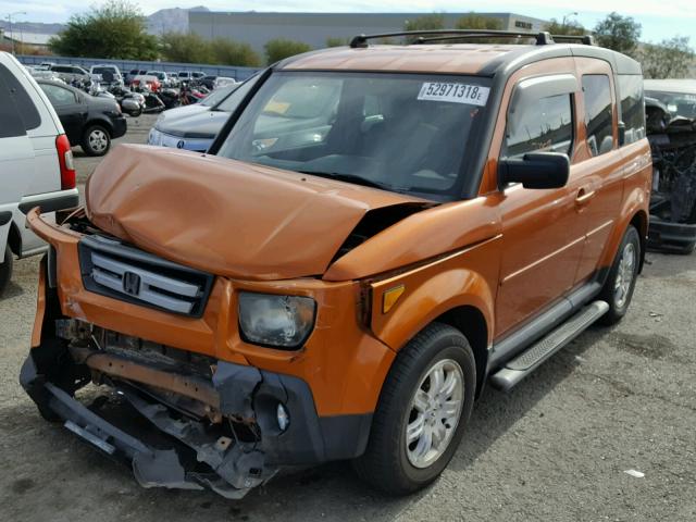 5J6YH28748L002234 - 2008 HONDA ELEMENT EX ORANGE photo 2