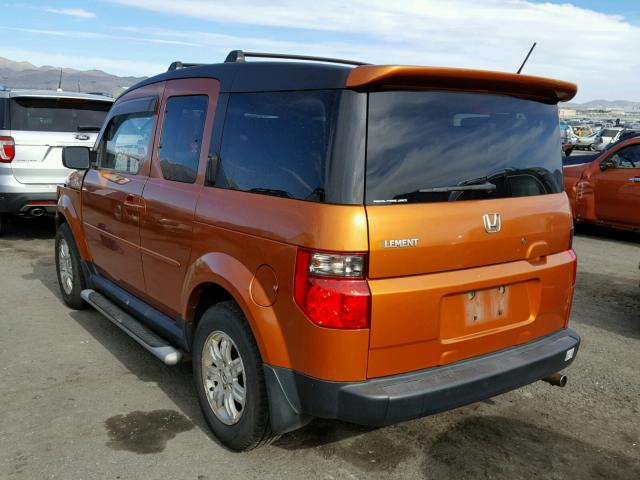 5J6YH28748L002234 - 2008 HONDA ELEMENT EX ORANGE photo 3