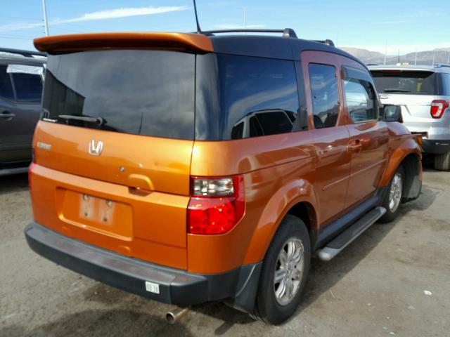 5J6YH28748L002234 - 2008 HONDA ELEMENT EX ORANGE photo 4