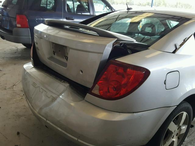 1G8AW15F57Z166553 - 2007 SATURN ION LEVEL SILVER photo 9