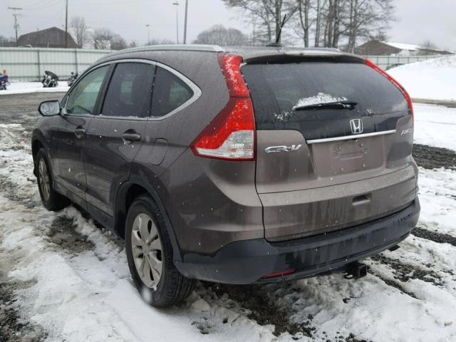 5J6RM4H7XDL037270 - 2013 HONDA CR-V EXL BROWN photo 3