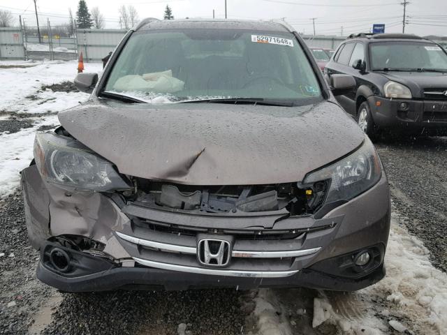 5J6RM4H7XDL037270 - 2013 HONDA CR-V EXL BROWN photo 7