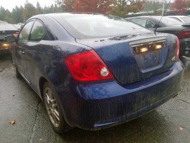 JTKDE177250010458 - 2005 TOYOTA SCION TC ლურჯი ფოტო 3